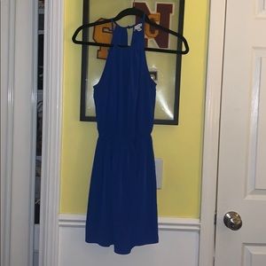 Halter blue dress